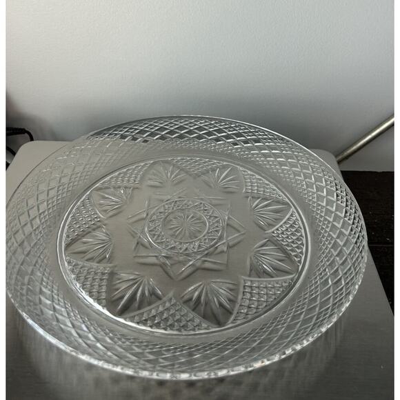 New 4 Cristal D'Arques-Durand Antique Clear 8” Luncheon Plates Vintage - Picture 10 of 15